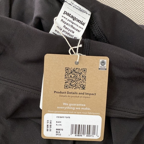 Patagonia Kids' Maipo Tights - black - Picture 3 of 3